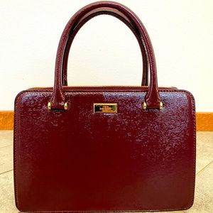Kate Spade wine red leather handbag